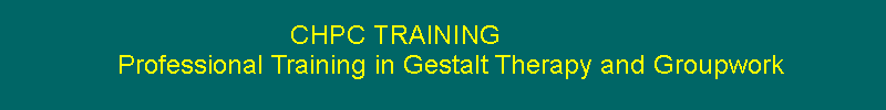 professional training in gestalt and group work
